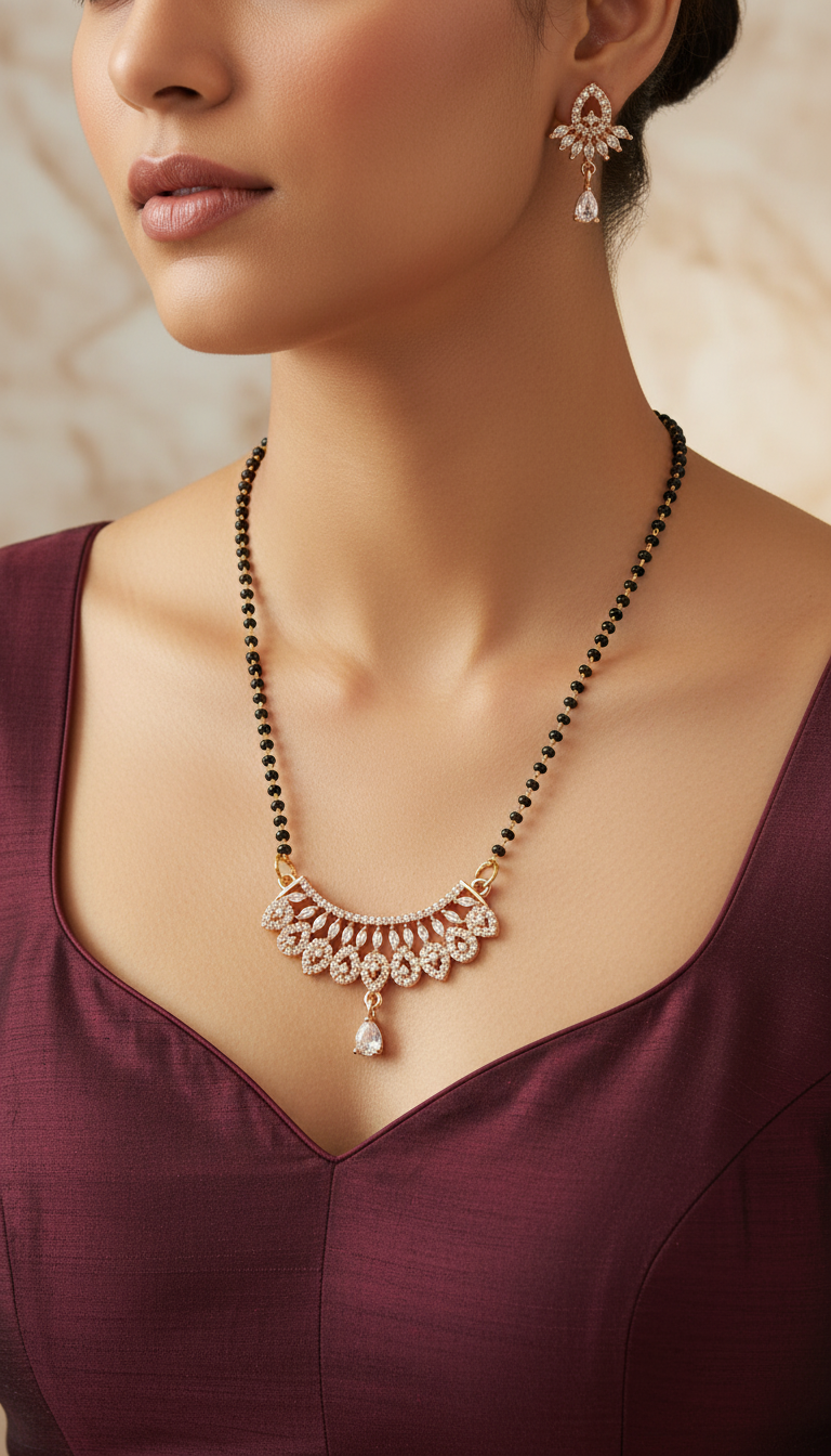 American Diamond Mangalsutra